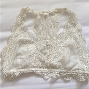 White lace bralette